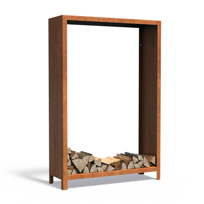 Forno Corten Steel Upright Log Store (6912705462465)