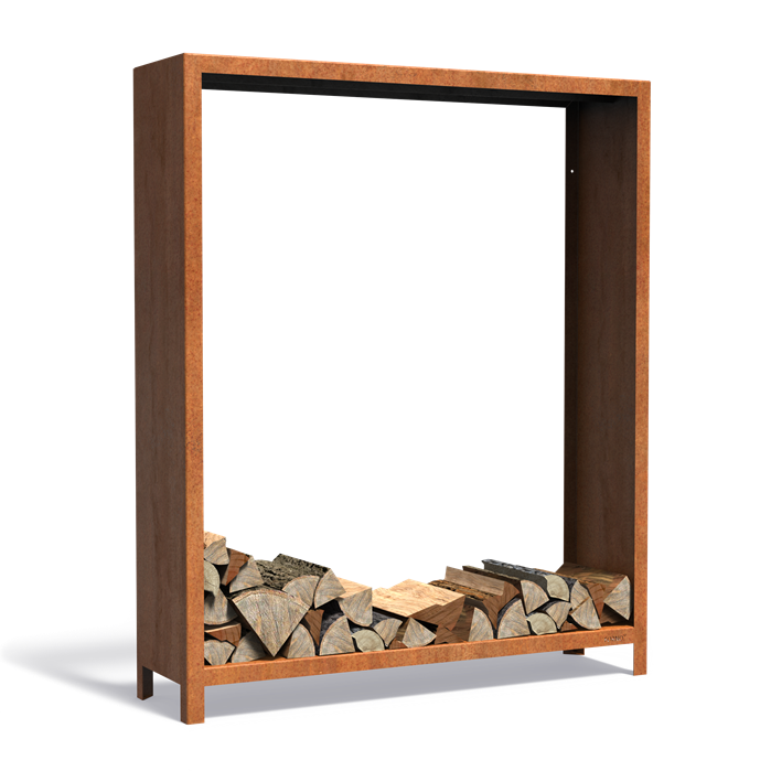 Forno Corten Steel Upright Log Store (6912705462465)