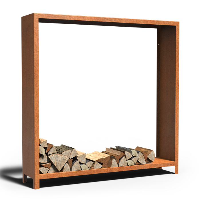 Corten Steel Upright Logg Log Store (6912705462465)
