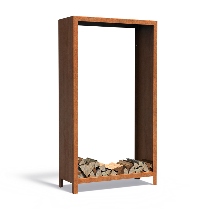 Forno Corten Steel Upright Log Store (6912705462465)