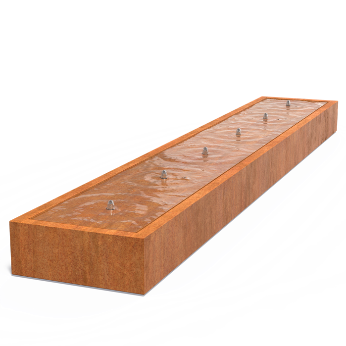 Corten Steel Rectangular Water Table (5473935556772)