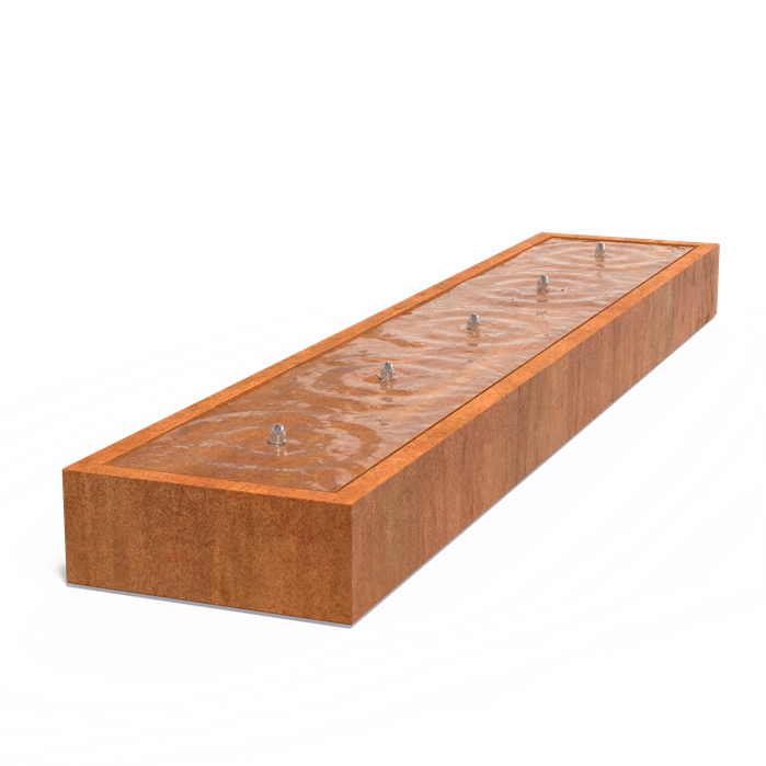 Corten Steel Rectangular Water Table (5473935556772)