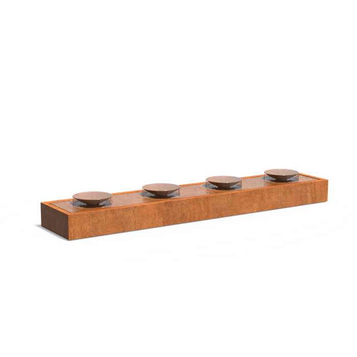 Adezz Corten Steel Rectangular Water Bowl Table (7570266456257)