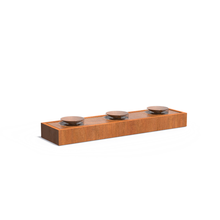 Adezz Corten Steel Rectangular Water Bowl Table (7570266456257)