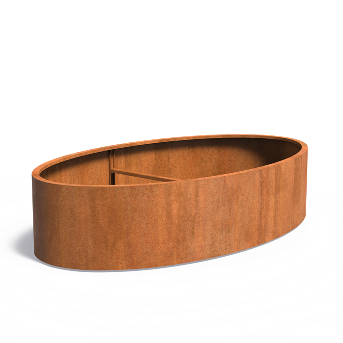 Corten Steel Elipse Planter (7568511860929)