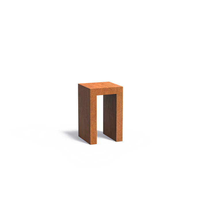 Corten Steel U-Shaped Socle (7595932287169)