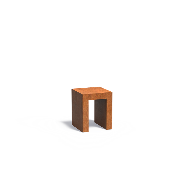 Corten Steel U-Shaped Socle (7595932287169)