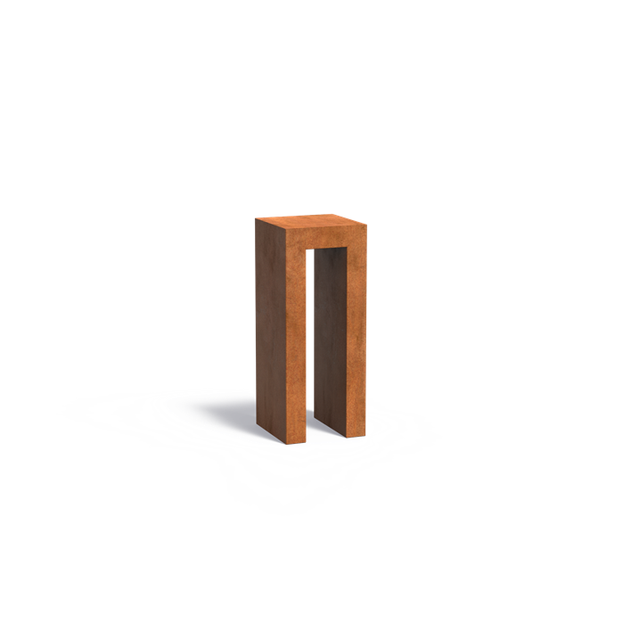 Corten Steel U-Shaped Socle (7595932287169)