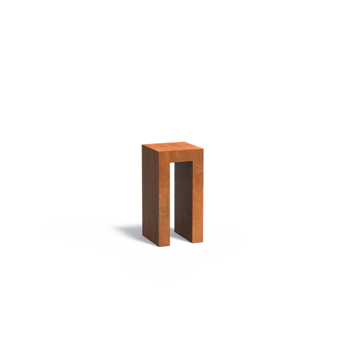 Corten Steel U-Shaped Socle (7595932287169)