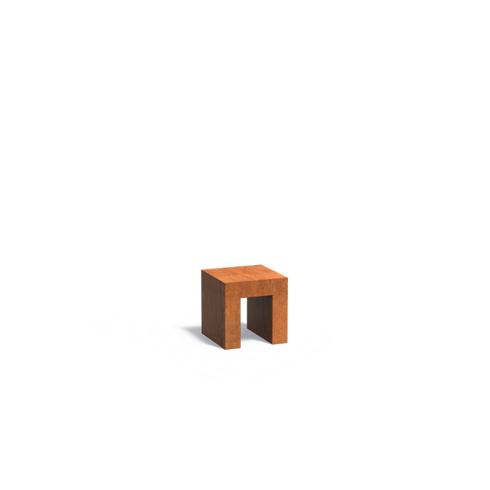 Corten Steel U-Shaped Socle (7595932287169)