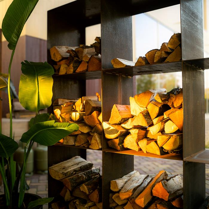 Forno Corten Steel Modular Log Store (7544842977473)