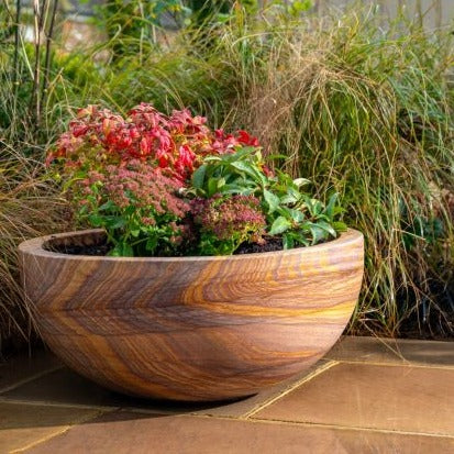 Pure Rainbow Sandstone Bowl Planter (7565334446273)