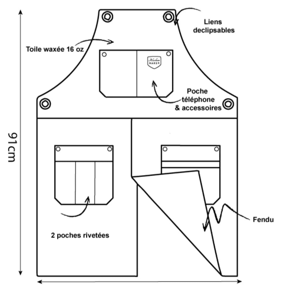 ALASKAN MAKER Gardener's long split apron (7526034473153)