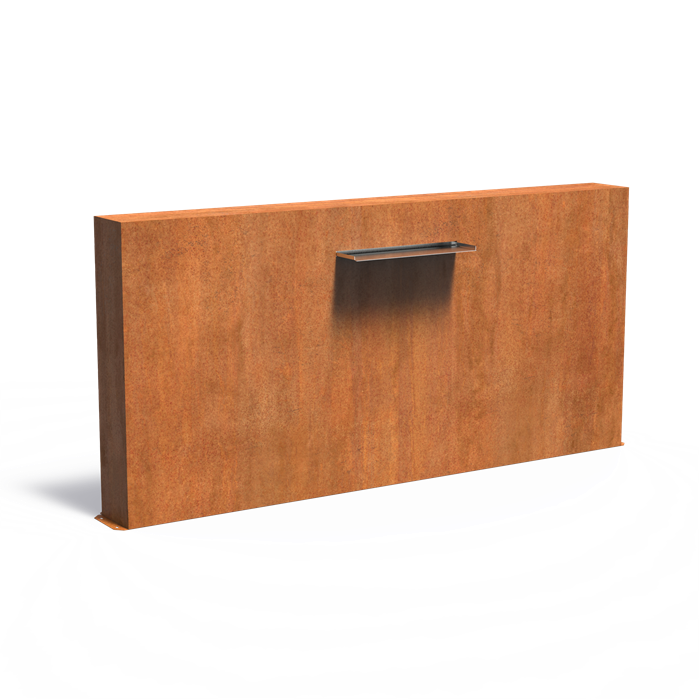 Freestanding Corten Steel Pond Wall With Blade Waterfall (9943391666369)