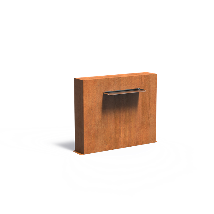 Freestanding Corten Steel Pond Wall With Blade Waterfall (9943391666369)