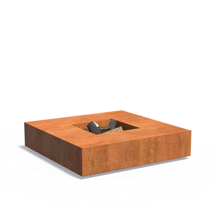 FORNO Corten Steel Square Fire Table (7568176021697)