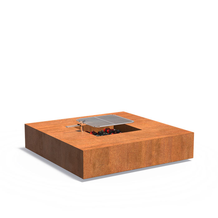 FORNO Corten Steel Square Fire Table (7568176021697)