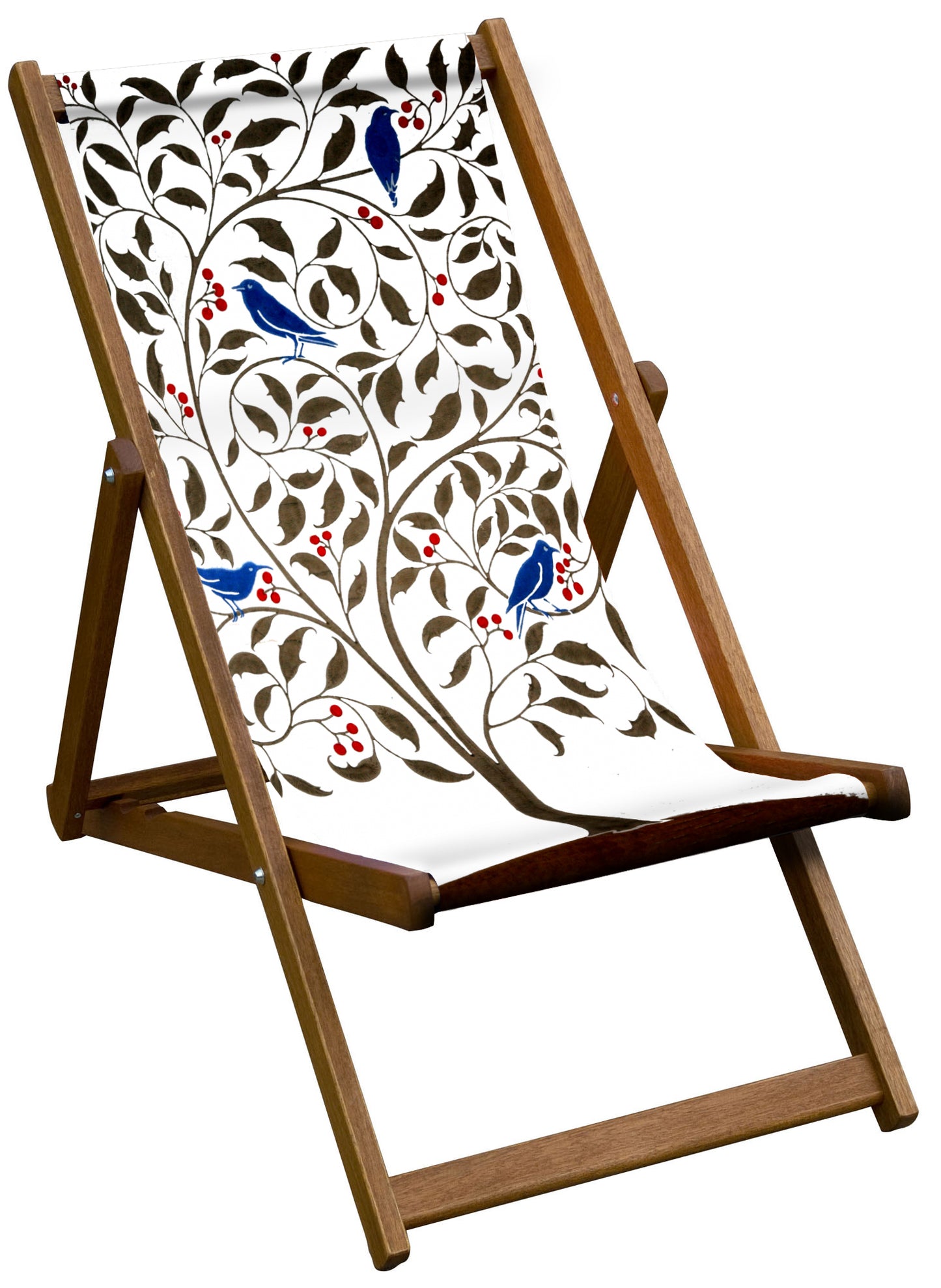 Oiled Birch Garden Deckchair William Morris Collection (7685096898753)