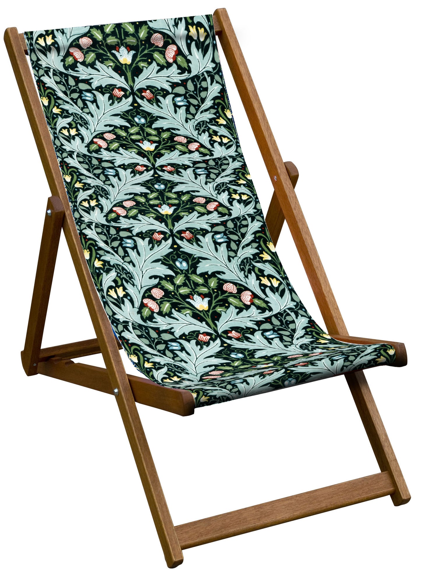 Oiled Birch Garden Deckchair William Morris Collection (7685096898753)