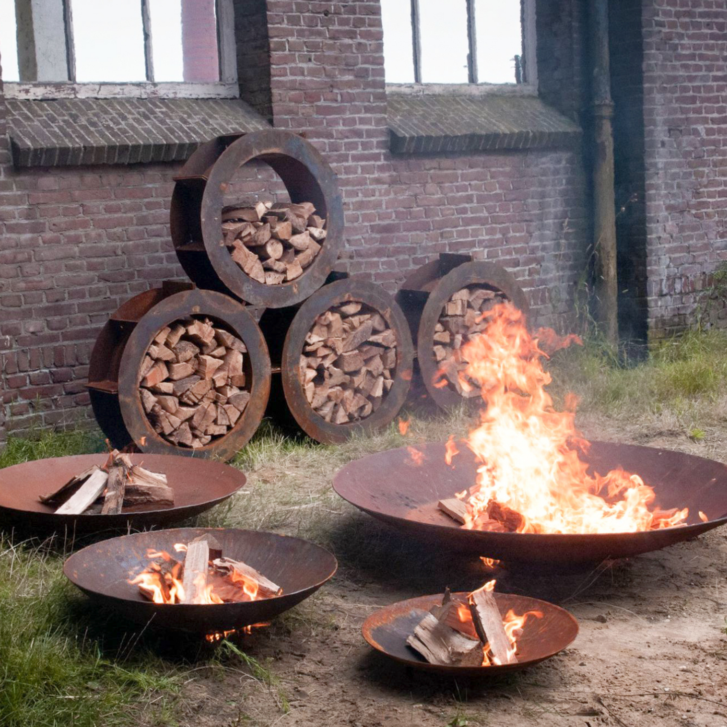 Forno Corten Steel Halo Fire Pit (5624635490468)