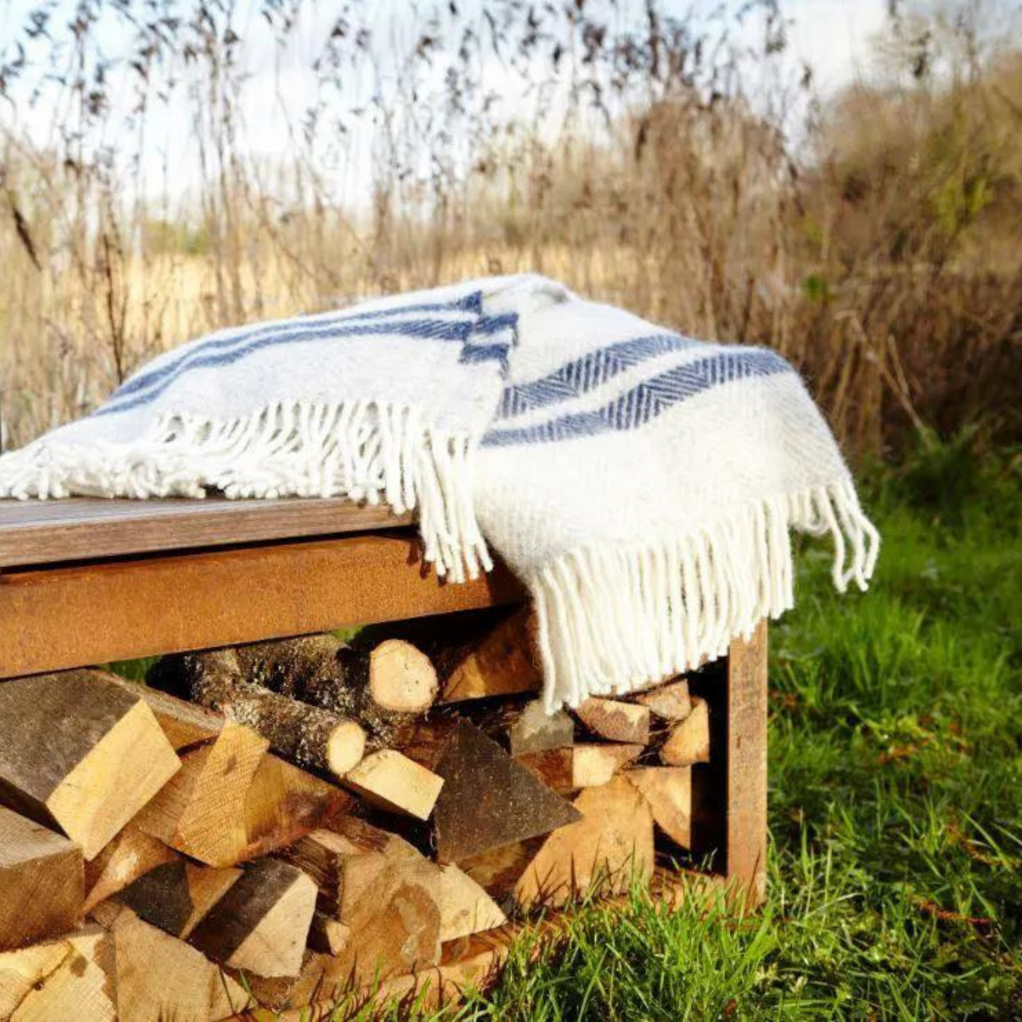 Corten Steel Log Store Bench (5718249177252)