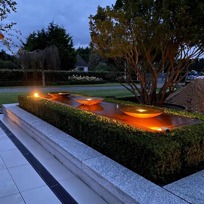 Adezz Corten Steel Rectangular Water Bowl Table (7570266456257)