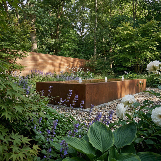 British Corten Steel Rectangular Water Table