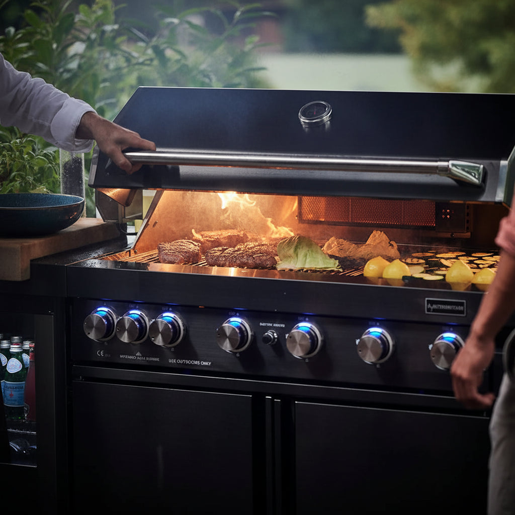 American style outdoor modular kitchen range
