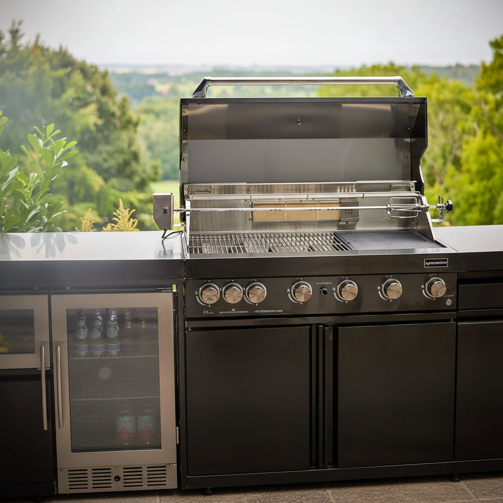 American style outdoor modular kitchen range