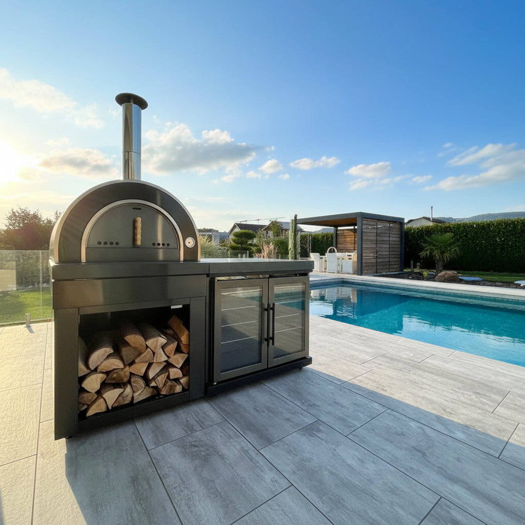 American style outdoor modular kitchen range