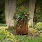 Rotunda Corten Steel Cylindrical Planter