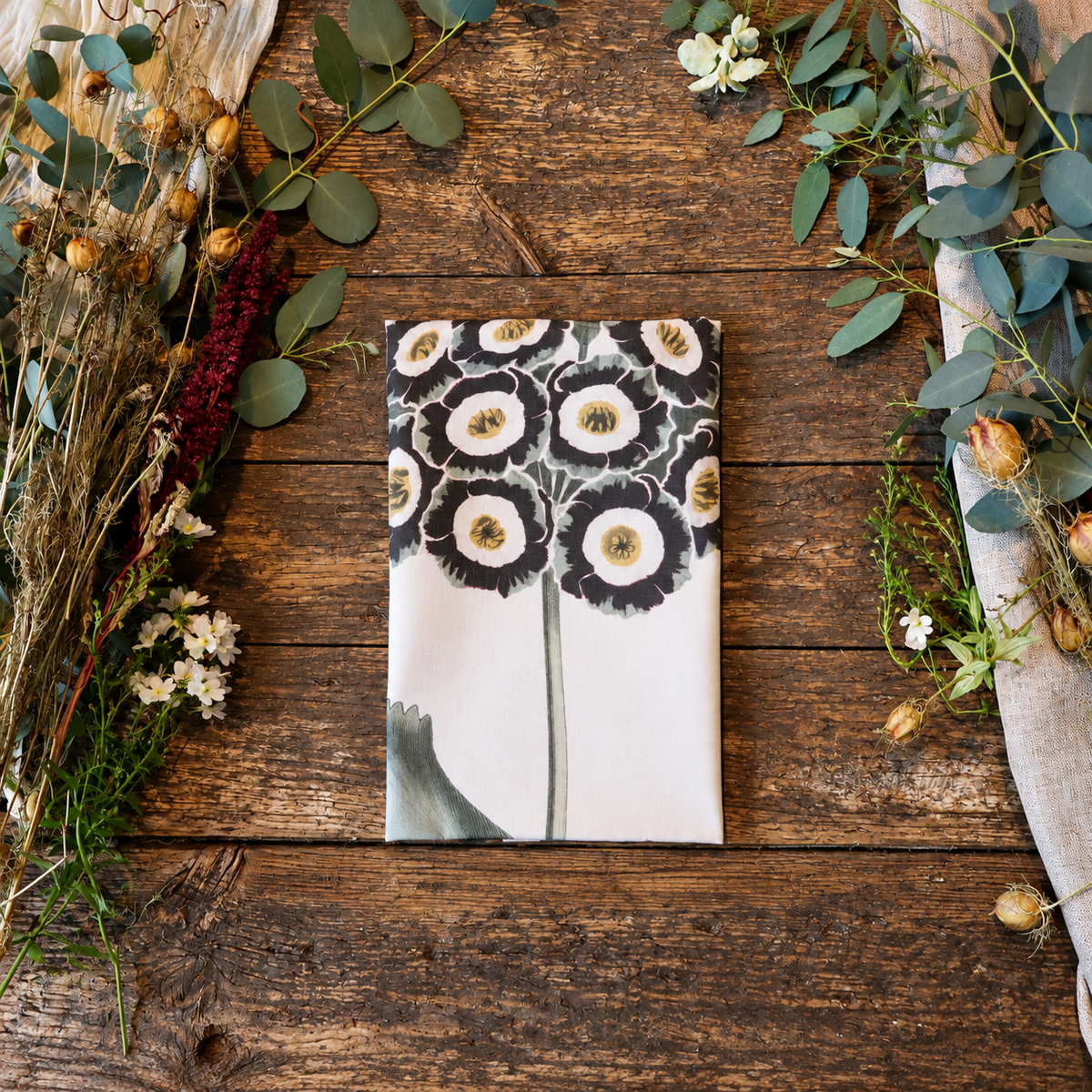 Handmade Cotton Tea Towel Botanical Collection