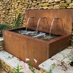 Fixed Corten Steel Pond Wall With Spouts (10136765300929)