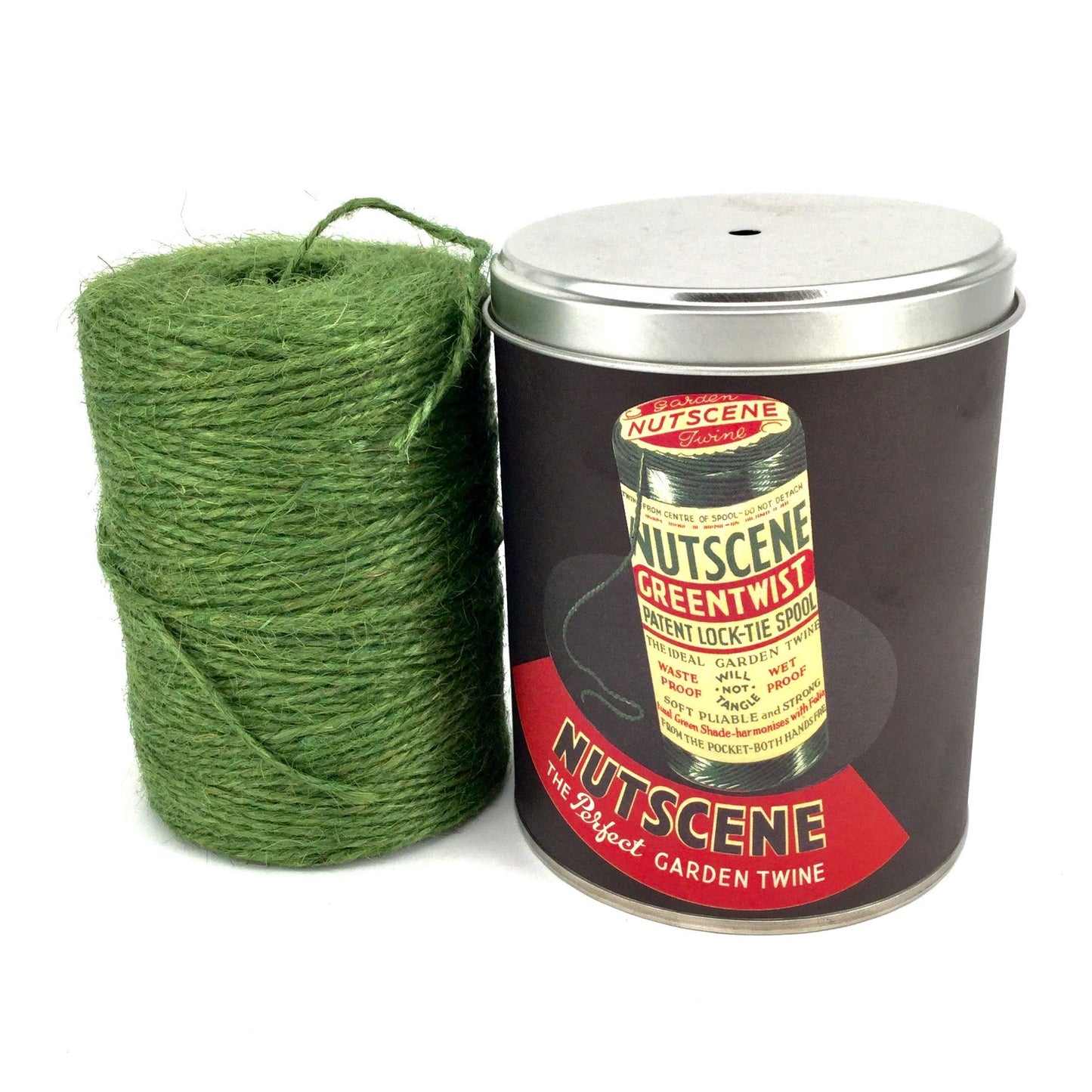 Twine in a Tin Retro Style Green 2ply Twine 200M
