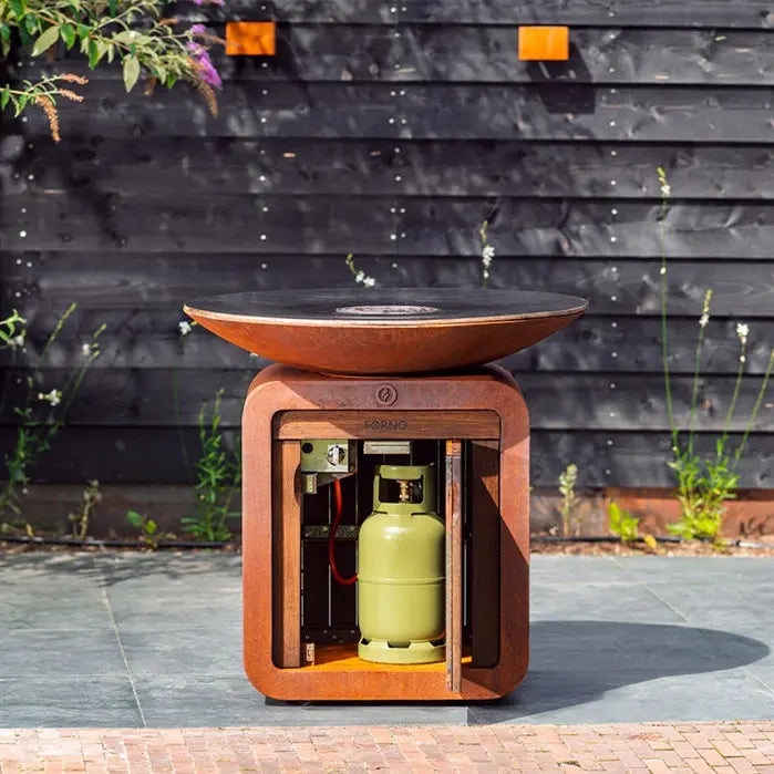 Corten Steel Seare Halo Piezo Plancha Gas Grill