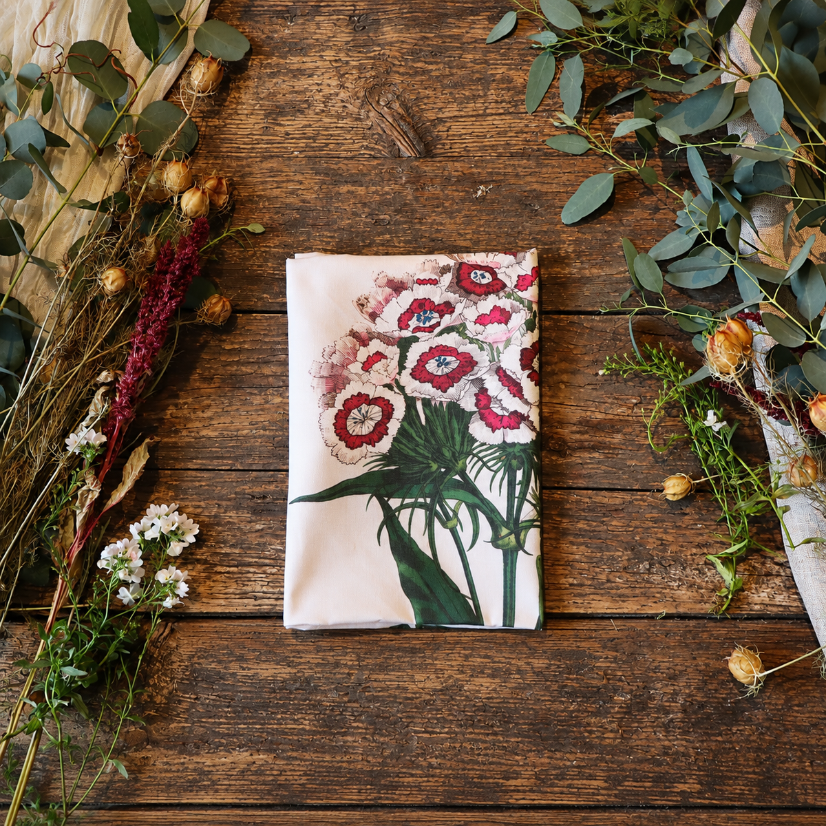 Handmade Cotton Tea Towel Botanical Collection