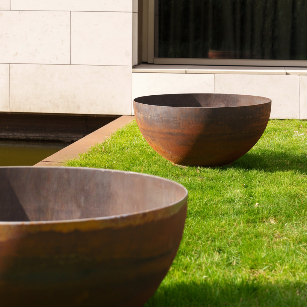Corten Steel Bocca Bowl Planter