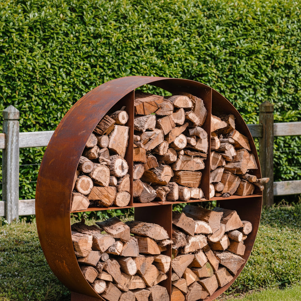 Circular Corten Steel Logg Ronde Store