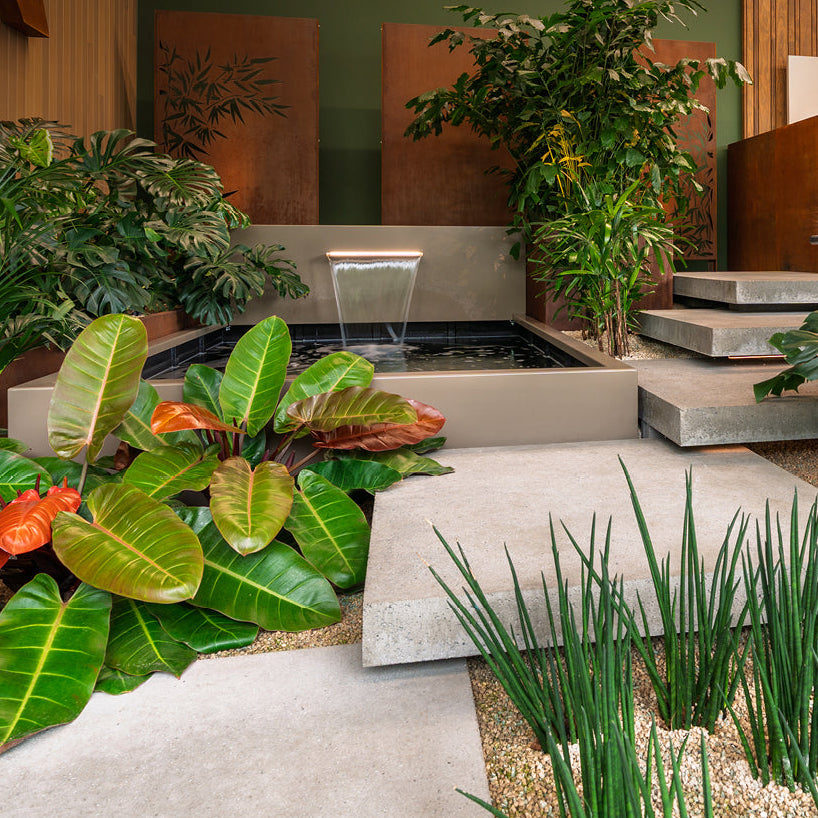 Fixed Aluminium Pond Wall With Blade Or Spout Waterfall