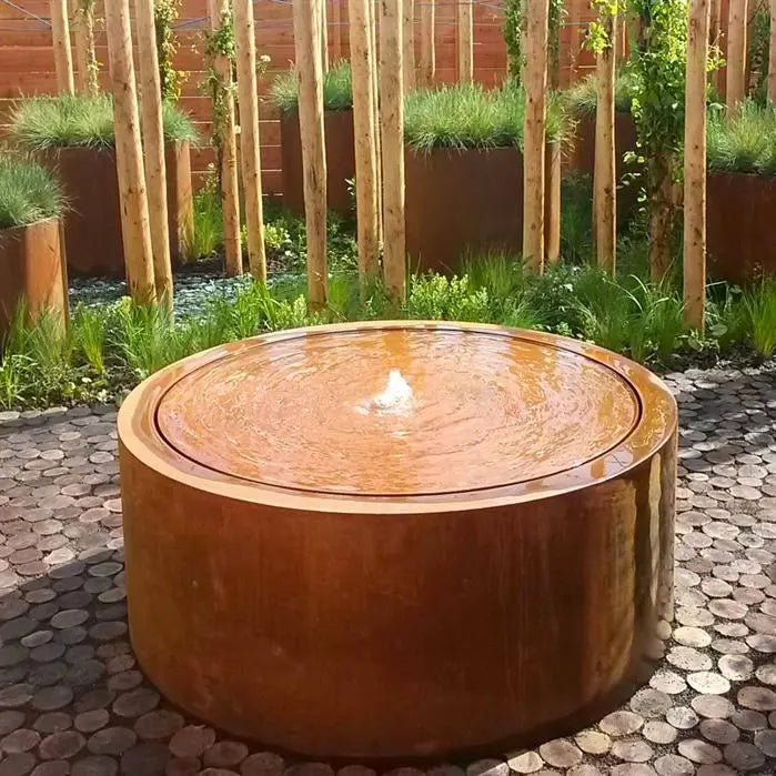 Adezz Corten Steel Circular Water Table