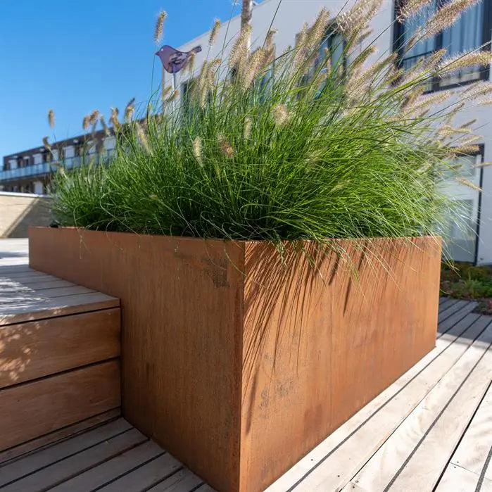Corten Steel Square Carezz Planter (10285741736129) (15020099338625)