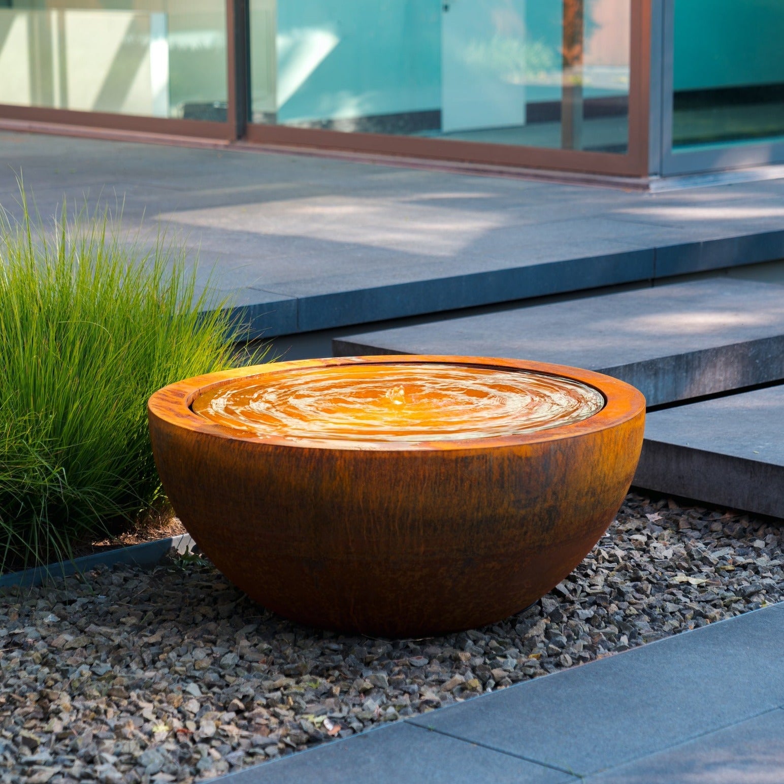 Corten Steel BAYOU Bowl Water Table (10496731676865)