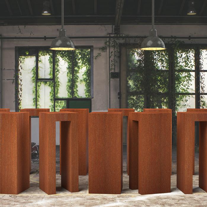Adezz Corten Steel Socle Plinth