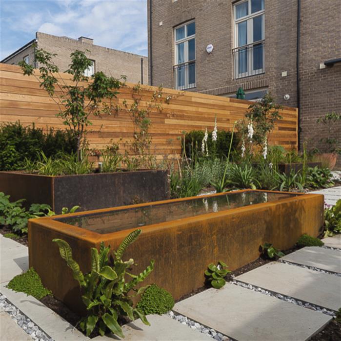 Urban Grow Corten Steel Rectangular Pond (7570334744769)