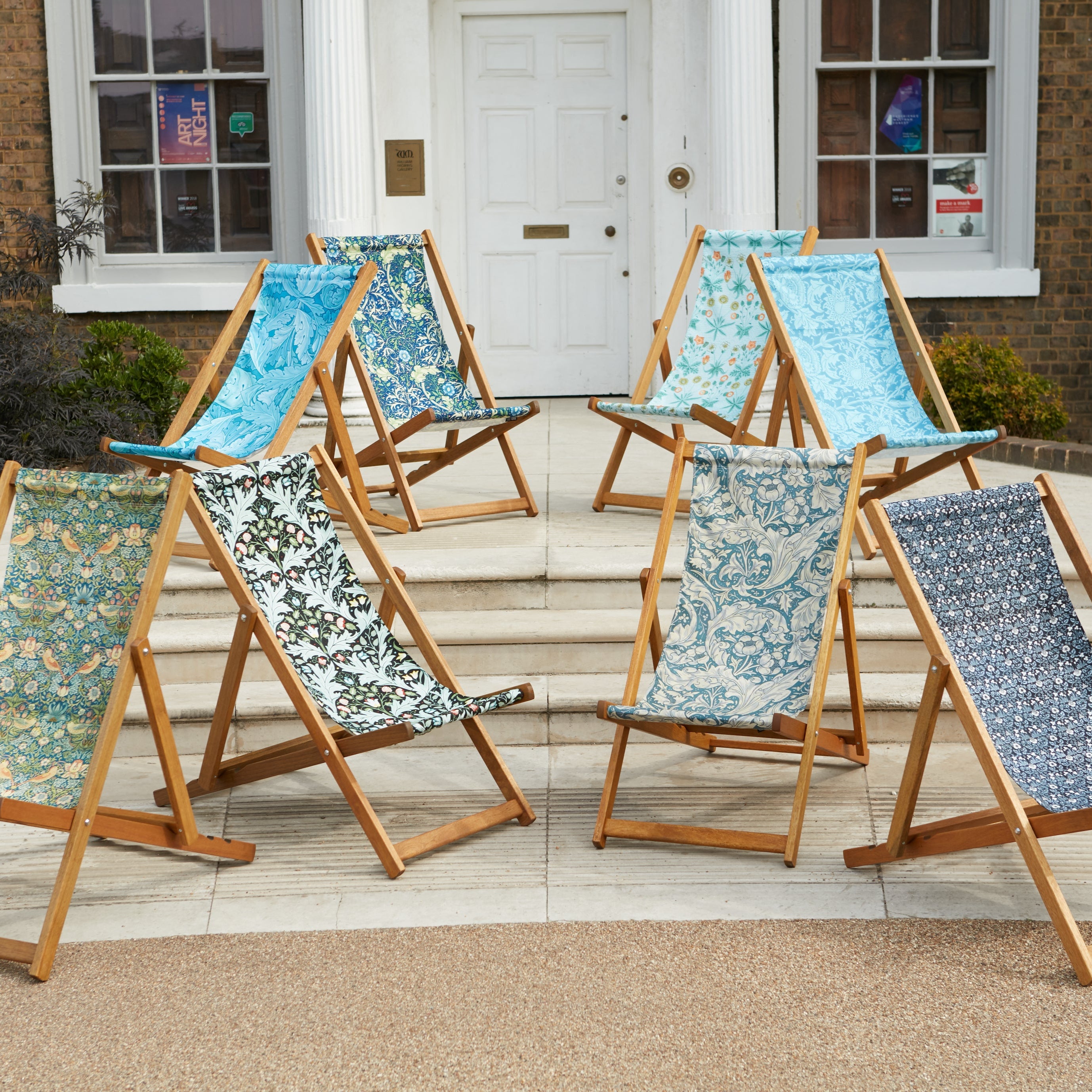 Oiled Birch Garden Deckchair William Morris Collection (7685096898753)