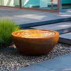 Corten Steel BAYOU Bowl Water Table