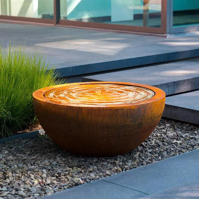 Corten Steel BAYOU Bowl Water Table