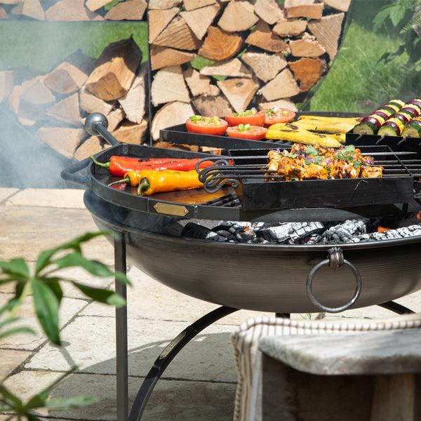 BBQ King 80 with Two Swing Arm BBQ Racks