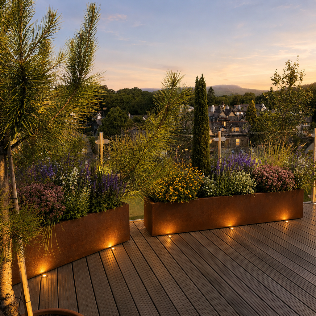 Bramham Corten Steel Trough Planter