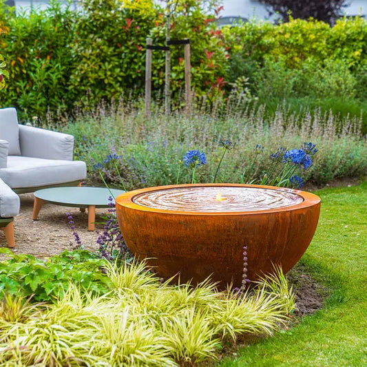 Corten Steel BAYOU Bowl Water Table